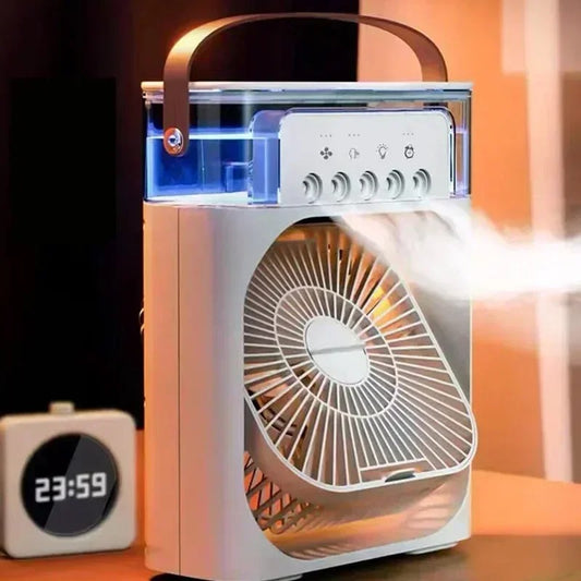 Portable Air Cooler Fan - 3-in-1 with Humidifier & LED Light